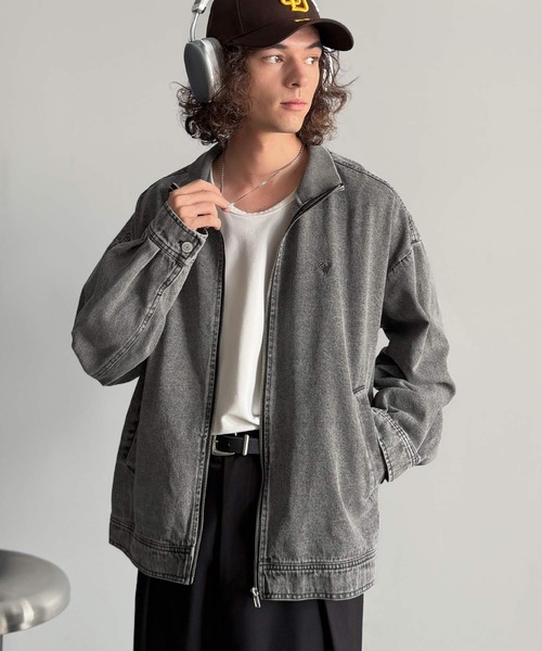 Classical Origin(クラシカルオリジン)の「ヴィンテージ加工ハイネックデニムジャケット/Vintage-Washed High-Neck Denim Jacket(デニムジャケット・メンズ・ブラック系1/ホワイト系1・MEDIUM/SMALL/LARGE)」の15枚目の写真