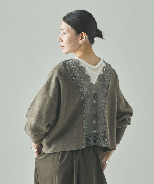 セール】Curensology(カレンソロジー)/バックレースニットプルオーバー