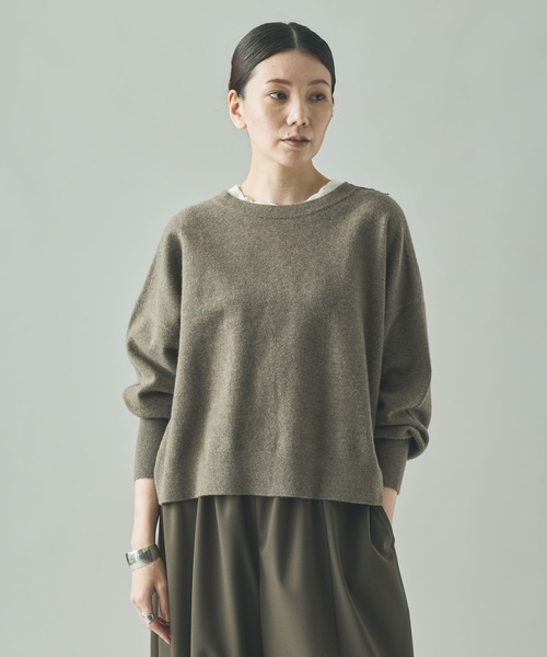 Curensology（カレンソロジー）の「Curensology(カレンソロジー)/バックレースニットプルオーバー（ニット/セーター・レディース・ブラック/ダークブラウン/ネイビー・FREE）」の5枚目の写真