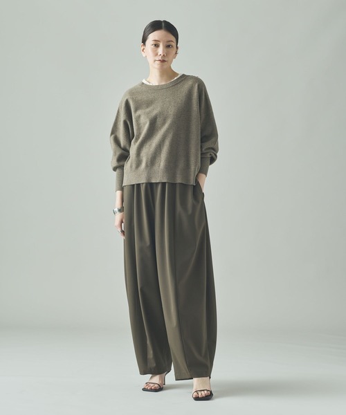 Curensology（カレンソロジー）の「Curensology(カレンソロジー)/バックレースニットプルオーバー（ニット/セーター・レディース・ブラック/ダークブラウン/ネイビー・FREE）」の6枚目の写真