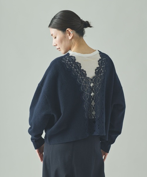 セール】Curensology(カレンソロジー)/バックレースニットプルオーバー