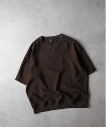 BACK NUMBER | 【BACK NUMBER】リネンライクプルオーバーTシャツ(セットアップ対応)(Tシャツ/カットソー)