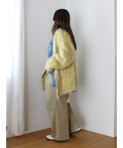 Ungrid（アングリッド）の「起毛ニットアンサンブル（カーディガン/ボレロ・レディース・チャコールグレー/イエロー/ヘザーグレー/オレンジ・FREE）」の10枚目の写真