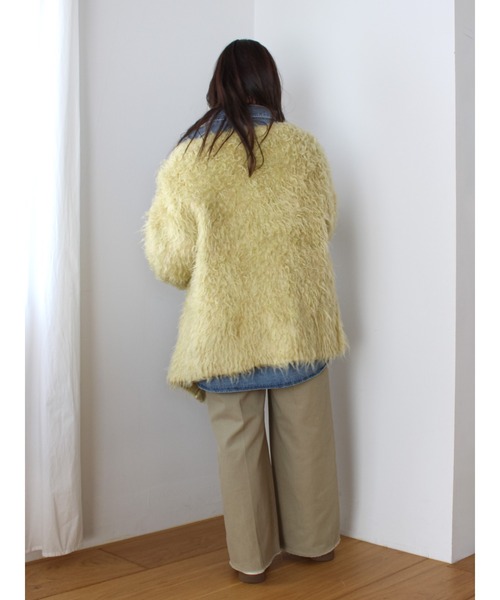 Ungrid（アングリッド）の「起毛ニットアンサンブル（カーディガン/ボレロ・レディース・チャコールグレー/イエロー/ヘザーグレー/オレンジ・FREE）」の8枚目の写真