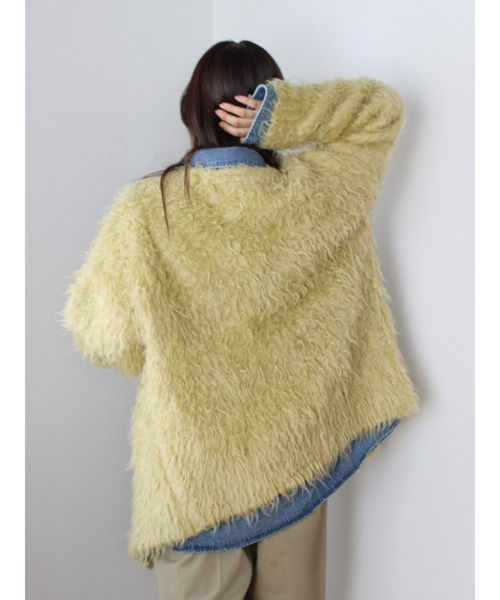 Ungrid（アングリッド）の「起毛ニットアンサンブル（カーディガン/ボレロ・レディース・チャコールグレー/イエロー/ヘザーグレー/オレンジ・FREE）」の7枚目の写真