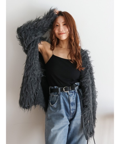 Ungrid（アングリッド）の「起毛ニットアンサンブル（カーディガン/ボレロ・レディース・チャコールグレー/イエロー/ヘザーグレー/オレンジ・FREE）」の13枚目の写真