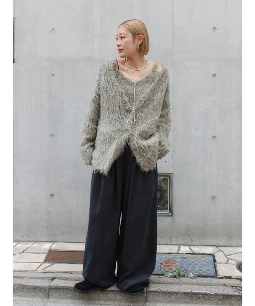 Ungrid（アングリッド）の「起毛ニットアンサンブル（カーディガン/ボレロ・レディース・チャコールグレー/イエロー/ヘザーグレー/オレンジ・FREE）」の20枚目の写真