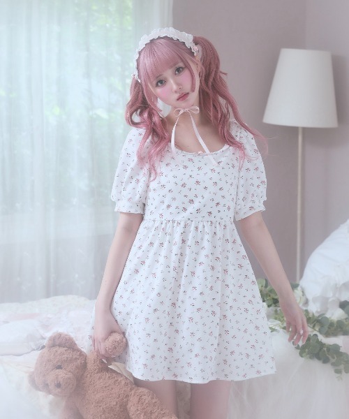 Fiorforte（フィオルフォルテ）の「Sweet baby onepiece（ワンピース・レディース・ホワイト/ピンク/マルチ・FREE）」の19枚目の写真