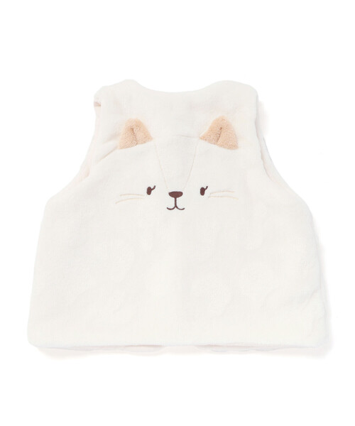 SLAP SLIP BABY（スラップスリップベビー）の「【お揃い】アニマルクマウサギネコ恐竜ポコポコボアベストベビー(70~80cm)（その他ベビーウェア・キッズ・ベージュ/オフホワイト/ピンク/グリーン・FREE）」の11枚目の写真