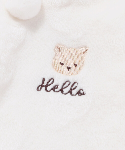 SLAP SLIP BABY（スラップスリップベビー）の「【お揃い】アニマルクマウサギネコ恐竜ポコポコボアベストベビー(70~80cm)（その他ベビーウェア・キッズ・ベージュ/オフホワイト/ピンク/グリーン・FREE）」の12枚目の写真