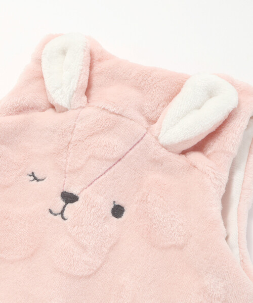 SLAP SLIP BABY（スラップスリップベビー）の「【お揃い】アニマルクマウサギネコ恐竜ポコポコボアベストベビー(70~80cm)（その他ベビーウェア・キッズ・ベージュ/オフホワイト/ピンク/グリーン・FREE）」の17枚目の写真