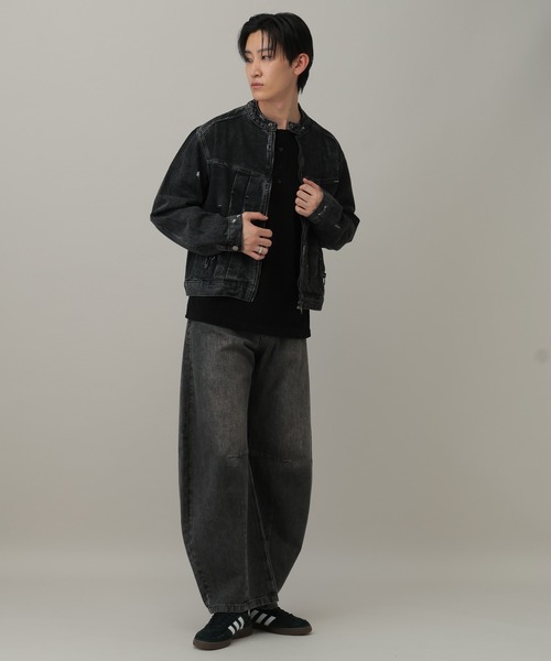 3.3 Field Trip （3.3フィールドトリップ）の「3.3 Field Trip／バレルレッグデニム（デニムパンツ・メンズ・ブルー/ブラック・MEDIUM/LARGE）」の13枚目の写真