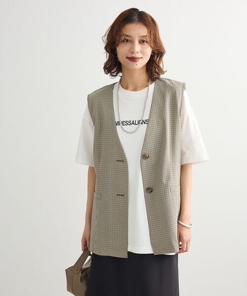 ELENCARE DUE（エレンカーレデュエ）の「・ELENCARE DUE ロゴptTEE（Tシャツ/カットソー・レディース・カーキ/ブラック/オフホワイト・FREE）」の14枚目の写真