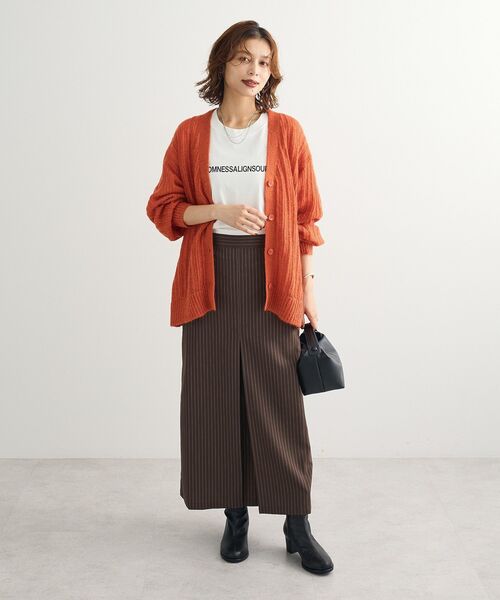 ELENCARE DUE（エレンカーレデュエ）の「・ELENCARE DUE ロゴptTEE（Tシャツ/カットソー・レディース・カーキ/ブラック/オフホワイト・FREE）」の19枚目の写真