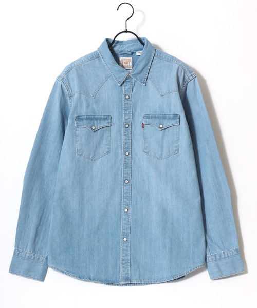 Levi's（リーバイス）の「Levi's/リーバイス DENIM WESTERN SHIRT/レギュラーフィット デニム ウエスタンシャツ/レギュラーカラーシャツ/レディース メンズ（シャツ/ブラウス・メンズ・インディゴブルー/ライトインディゴブルー・M/XL/L）」の7枚目の写真