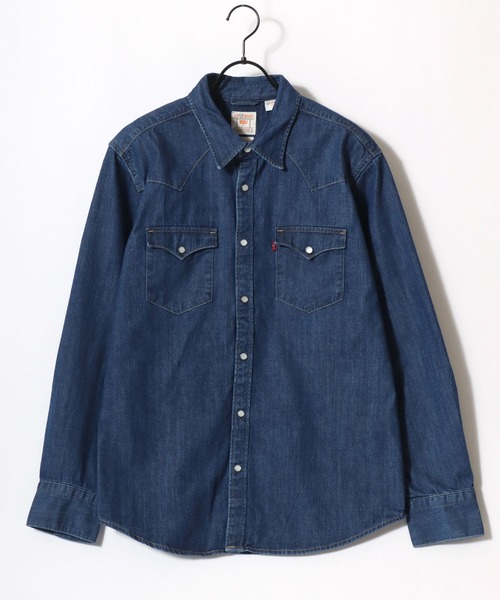 Levi's（リーバイス）の「Levi's/リーバイス DENIM WESTERN SHIRT/レギュラーフィット デニム ウエスタンシャツ/レギュラーカラーシャツ/レディース メンズ（シャツ/ブラウス・メンズ・インディゴブルー/ライトインディゴブルー・M/XL/L）」の5枚目の写真