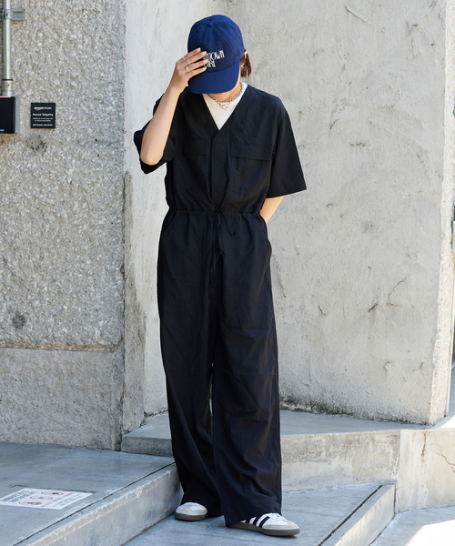 セール】追加3 ダブルポケットVネックオールインワン（その他パンツ