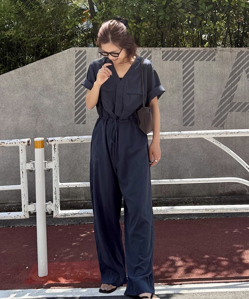 タグ付新品OUTDOOR PRODUCTS ダブルポケットVネックオールインワン 追加3 ダブルポケットVネックオールインワン（その他パンツ