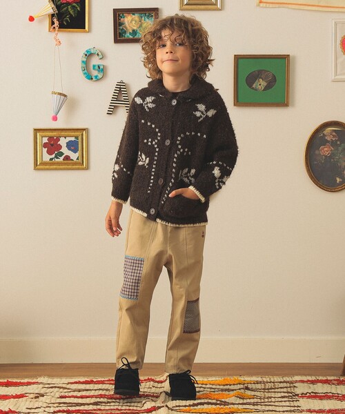 こども ビームス(コドモビームス)の「ブークレ ジャカード カーディガン 2025FW(100~150cm)(カーディガン/ボレロ・キッズ・ダークブラウン/ホワイト系その他5・M(120-130)/S(100-110)/L(140-150))」の4枚目の写真