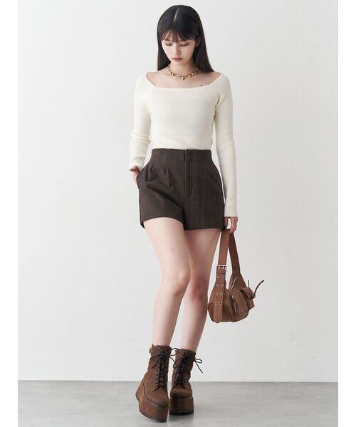 MURUA（ムルーア）の「プラットフォームレースアップブーツ（ブーツ・レディース・ブラウン/ブラック・24.5/23.5/22.5）」の5枚目の写真