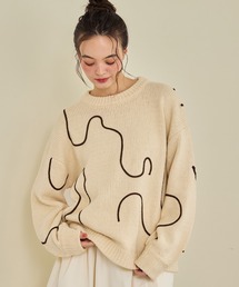 nuance tape line knit/ニュアンステープラインニット