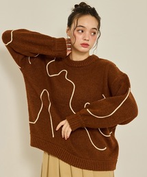 nuance tape line knit/ニュアンステープラインニット