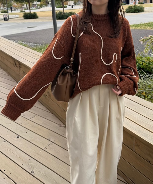 nuance tape line knit/ニュアンステープラインニット（ニット