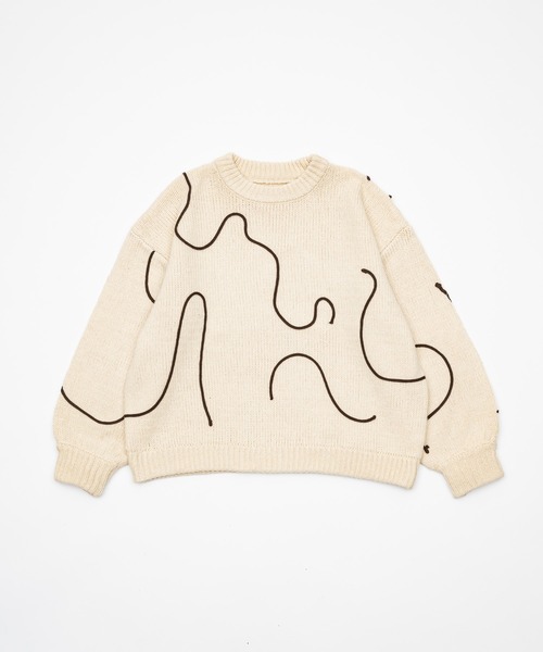 OLUN（オルン）の「nuance tape line knit/ニュアンステープライン