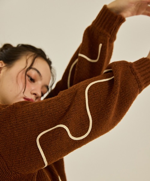 nuance tape line knit/ニュアンステープラインニット（ニット