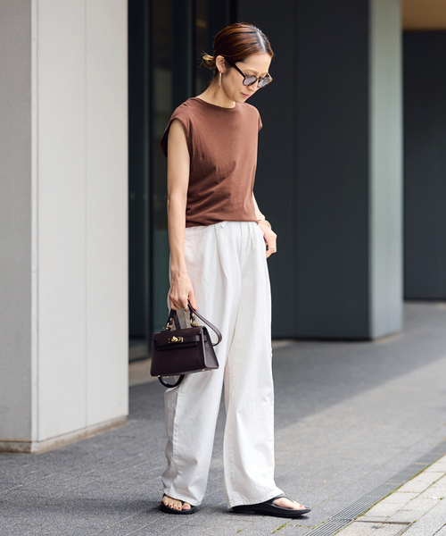 FRAMeWORK(フレームワーク)の「≪追加≫ライトオンスデニムイージーパンツ(デニムパンツ・レディース・ネイビー/ホワイト・36/38)」の11枚目の写真