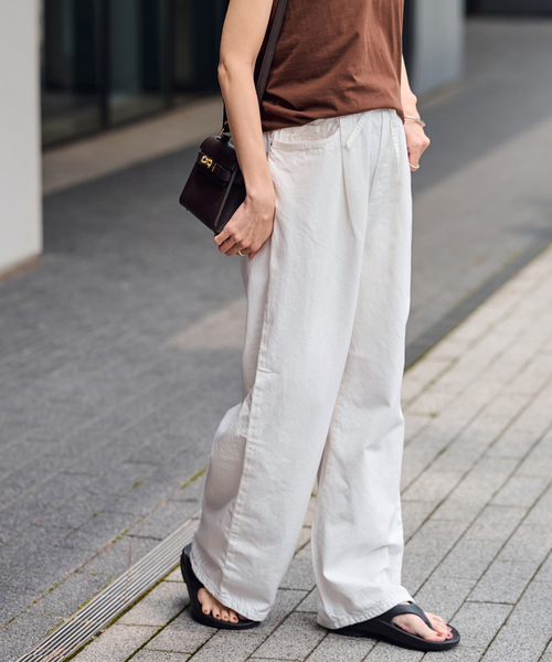 FRAMeWORK(フレームワーク)の「≪追加≫ライトオンスデニムイージーパンツ(デニムパンツ・レディース・ネイビー/ホワイト・36/38)」の14枚目の写真