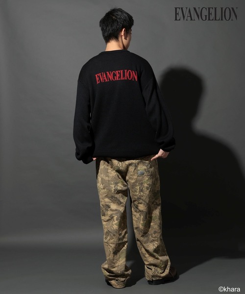 niko and...（ニコアンド）の「【EVANGELION(エヴァンゲリオン)】コラボジャカードニットプルオーバー（ニット/セーター・メンズ・マスタード/ブラック・MEDIUM/LARGE）」の4枚目の写真