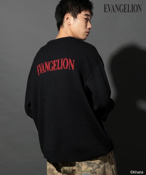 niko and...（ニコアンド）の「【EVANGELION(エヴァンゲリオン)】コラボジャカードニットプルオーバー（ニット/セーター・メンズ・マスタード/ブラック・MEDIUM/LARGE）」の7枚目の写真