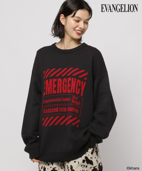 セール】【EVANGELION(エヴァンゲリオン)】コラボジャカードニットプル