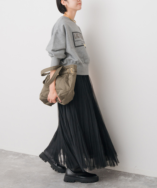 Spick & Span（スピックアンドスパン）の「ランダムチュールプリーツスカート（スカート・レディース・ブラック/グレー/モカ・38/36）」の10枚目の写真