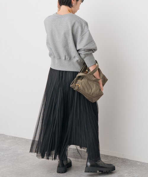 Spick & Span（スピックアンドスパン）の「ランダムチュールプリーツスカート（スカート・レディース・ブラック/グレー/モカ・38/36）」の11枚目の写真