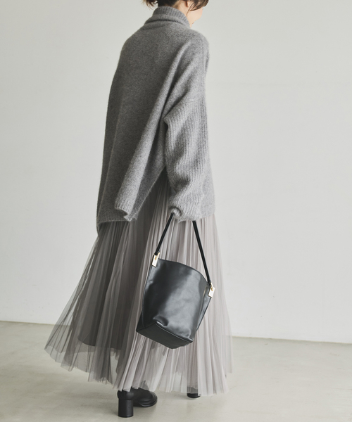 Spick & Span（スピックアンドスパン）の「ランダムチュールプリーツスカート（スカート・レディース・ブラック/グレー/モカ・38/36）」の20枚目の写真