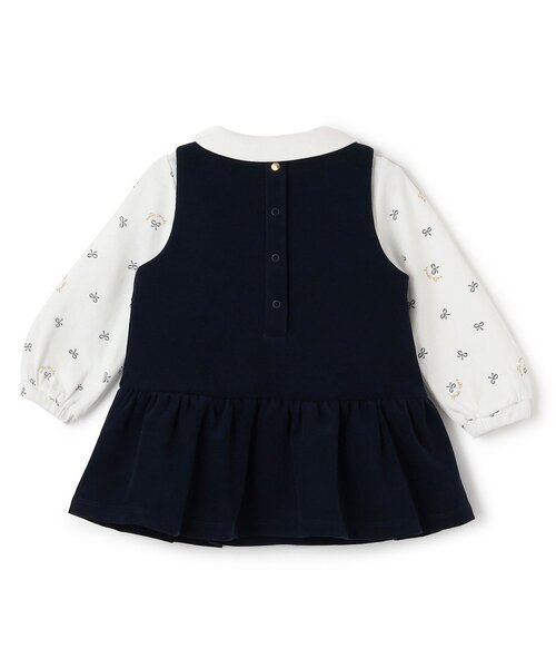 スカラップジャンパースカート&ボウカットソーセット（その他ベビー