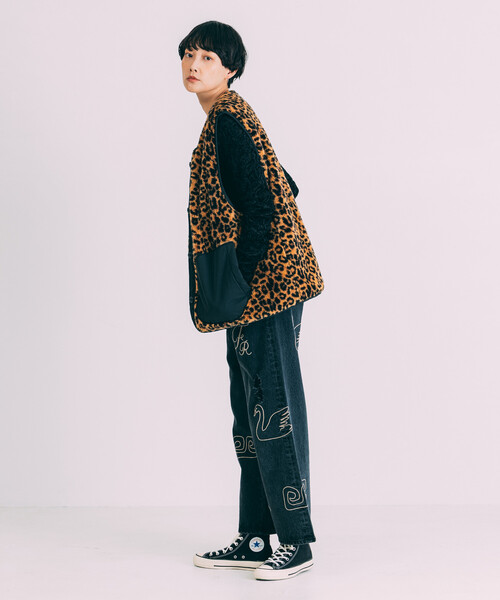 Freada（フリーダ）の「Freada/フリーダ メッシュ ベロア トップス（Tシャツ/カットソー・レディース・ブラック/ブルー/ベージュ・ONE SIZE）」の14枚目の写真