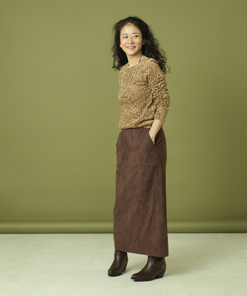 Freada（フリーダ）の「Freada/フリーダ メッシュ ベロア トップス（Tシャツ/カットソー・レディース・ブラック/ブルー/ベージュ・ONE SIZE）」の19枚目の写真