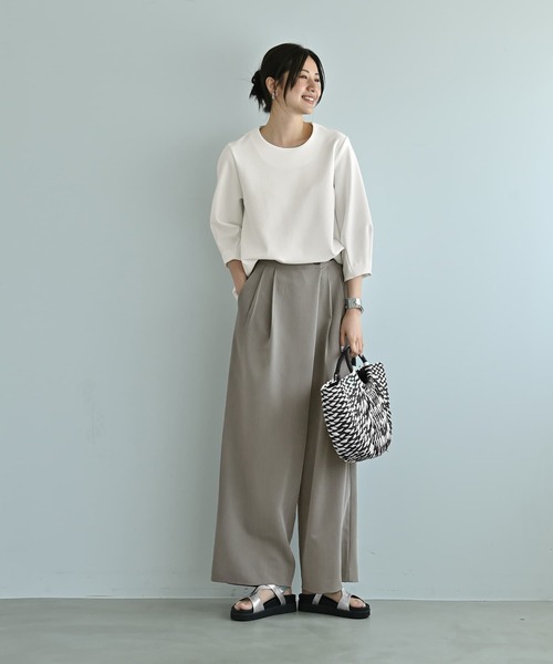 STYLE DELI(スタイルデリ)の「【Kana Oyama×BLK001】スカート見えパンツ/DELI size(その他パンツ・レディース・ブラック/オリーブ/サックスブルー・01/02)」の4枚目の写真