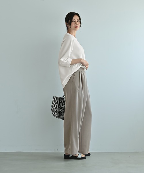 STYLE DELI(スタイルデリ)の「【Kana Oyama×BLK001】スカート見えパンツ/DELI size(その他パンツ・レディース・ブラック/オリーブ/サックスブルー・01/02)」の6枚目の写真
