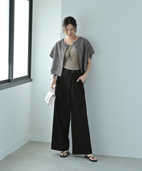 STYLE DELI(スタイルデリ)の「【Kana Oyama×BLK001】スカート見えパンツ/DELI size(その他パンツ・レディース・ブラック/オリーブ/サックスブルー・01/02)」の12枚目の写真