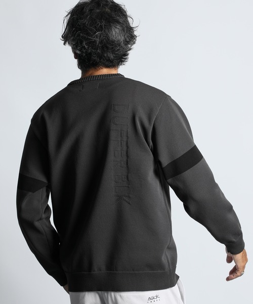 The DUFFER of ST.GEORGE(ザダファーオブセントジョージ)の「〔BLACK LABEL〕DRY TOUCH TECH CREW KNIT :ドライタッチ ウォッシャブル テックニット(ニット/セーター・メンズ・チャコールグレー・SMALL/MEDIUM/LARGE/X-LARGE)」の1枚目の写真
