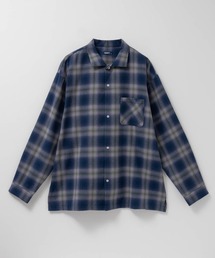 NAVY オンブレチェックシャツ