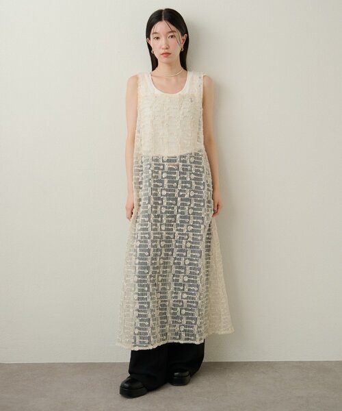 Omekashi（オメカシ）の「2WAYレースワンピース（ワンピース・レディース・ブラック/オフホワイト・38/36）」の11枚目の写真