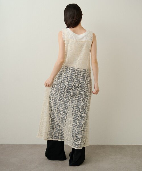 Omekashi（オメカシ）の「2WAYレースワンピース（ワンピース・レディース・ブラック/オフホワイト・38/36）」の15枚目の写真