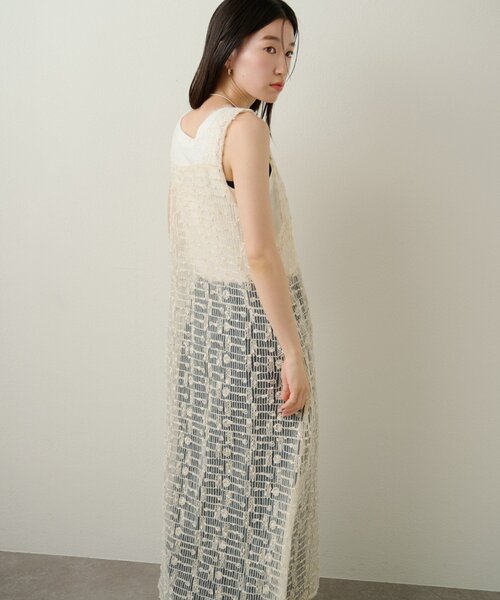 Omekashi（オメカシ）の「2WAYレースワンピース（ワンピース・レディース・ブラック/オフホワイト・38/36）」の7枚目の写真