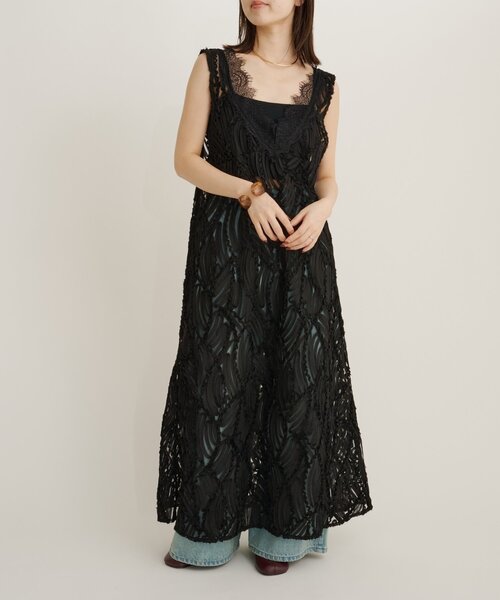 Omekashi（オメカシ）の「2WAYレースワンピース（ワンピース・レディース・ブラック/オフホワイト・38/36）」の22枚目の写真