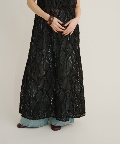 Omekashi（オメカシ）の「2WAYレースワンピース（ワンピース・レディース・ブラック/オフホワイト・38/36）」の21枚目の写真